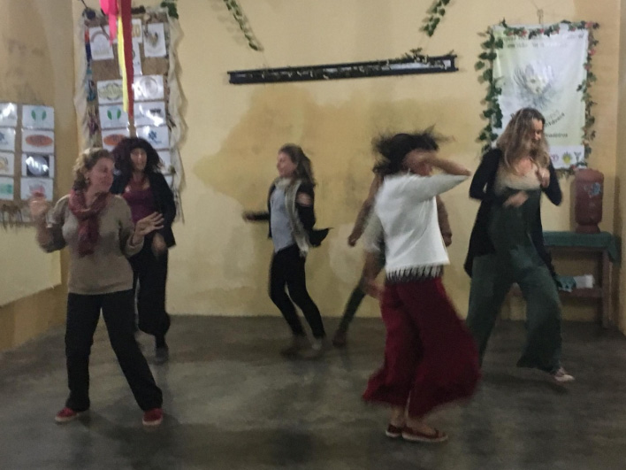 Durante uma aula da oficina em março de 2019